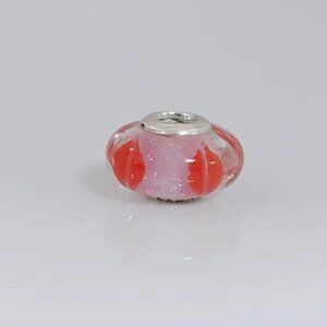 Pandora Kisses All Around Pink and Red Murano Glass Bead Charm S925 ALE